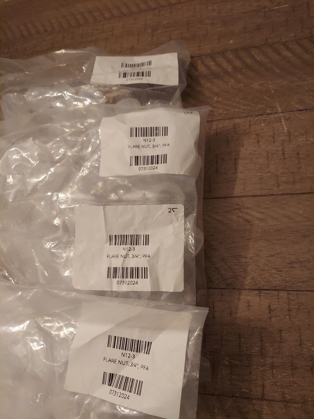 Fit-Line N12-3 3/4″ Flare Nut PFA HP (Pack of 86)