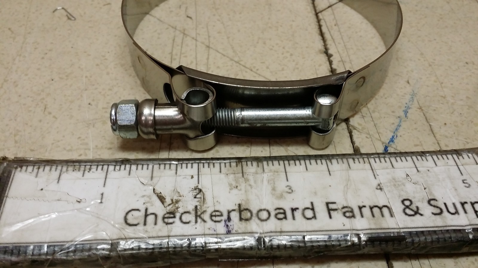 NOS Voss TCS-400 4″ x 3/4″ T-Band Stainless Steel Hose Clamp 119482-17 7220