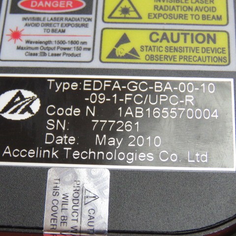 ACCELINK TECHNOLOGIES EDFA-GC-BA-00-10-09-1-FC/UPC-R Qty of 1 per Lot COMPATT B