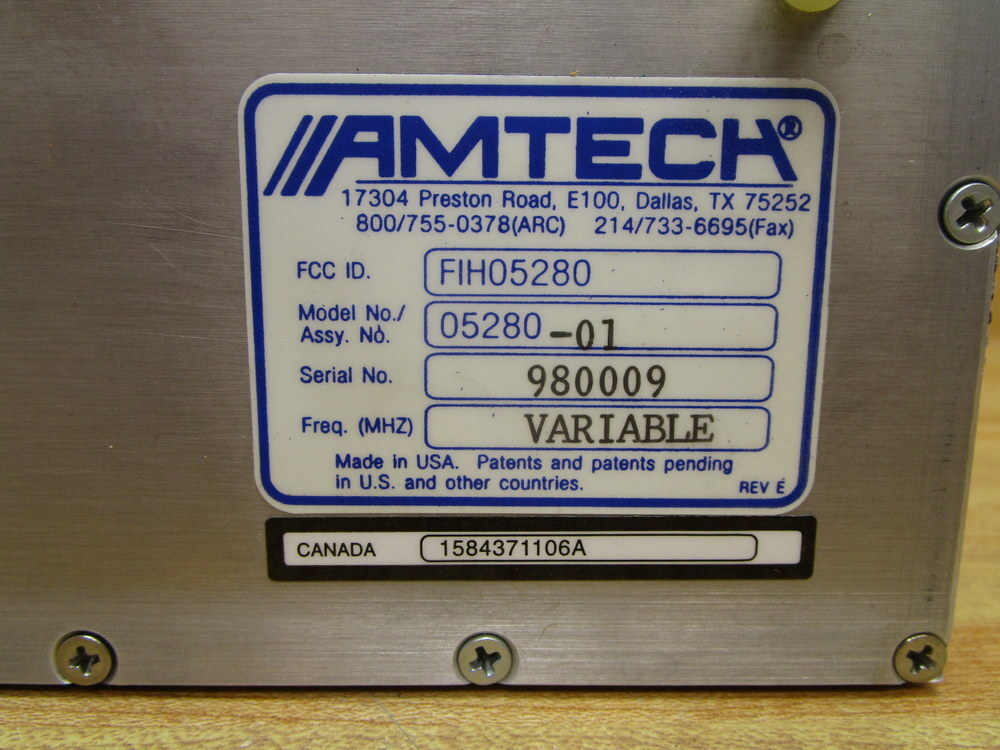 Amtech 05280-01 Power Supply FIH05280 Mounted Never Used