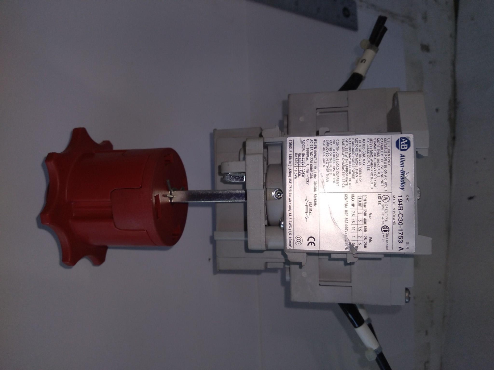 ALLEN-BRADLEY 194R-C30-1753 SER.A CLASS CC HRCI-MISC 30A MAX.