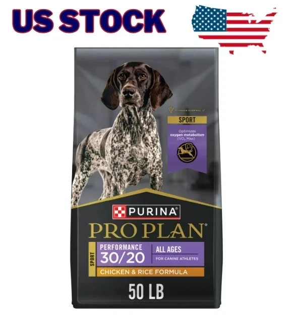 Purina Pro Plan Sport 30/20 All Stages Dry Dog Food – Chicken&Rice 50Lb