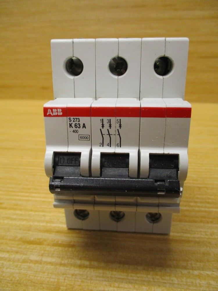 ABB S273 K63A 63A Circuit Breaker S273K63A 3 Pole