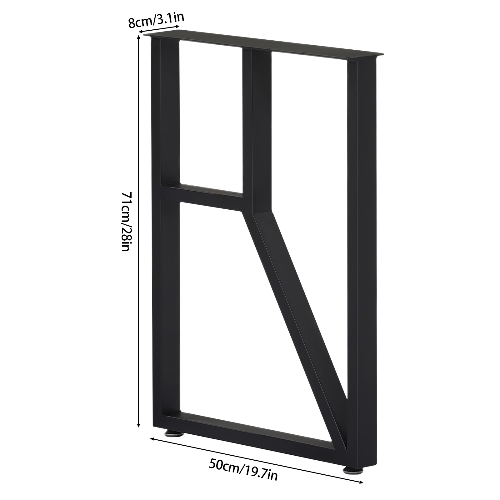 Metal Rectangle Furniture Legs Black Modern Furniture Legs 2 Table Legs