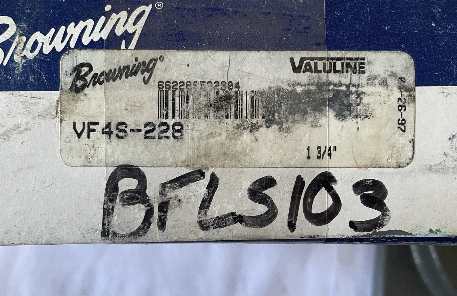 Browning Bearing VF4S-228 Bearing, 4 Bolt Flange 1 3/4″