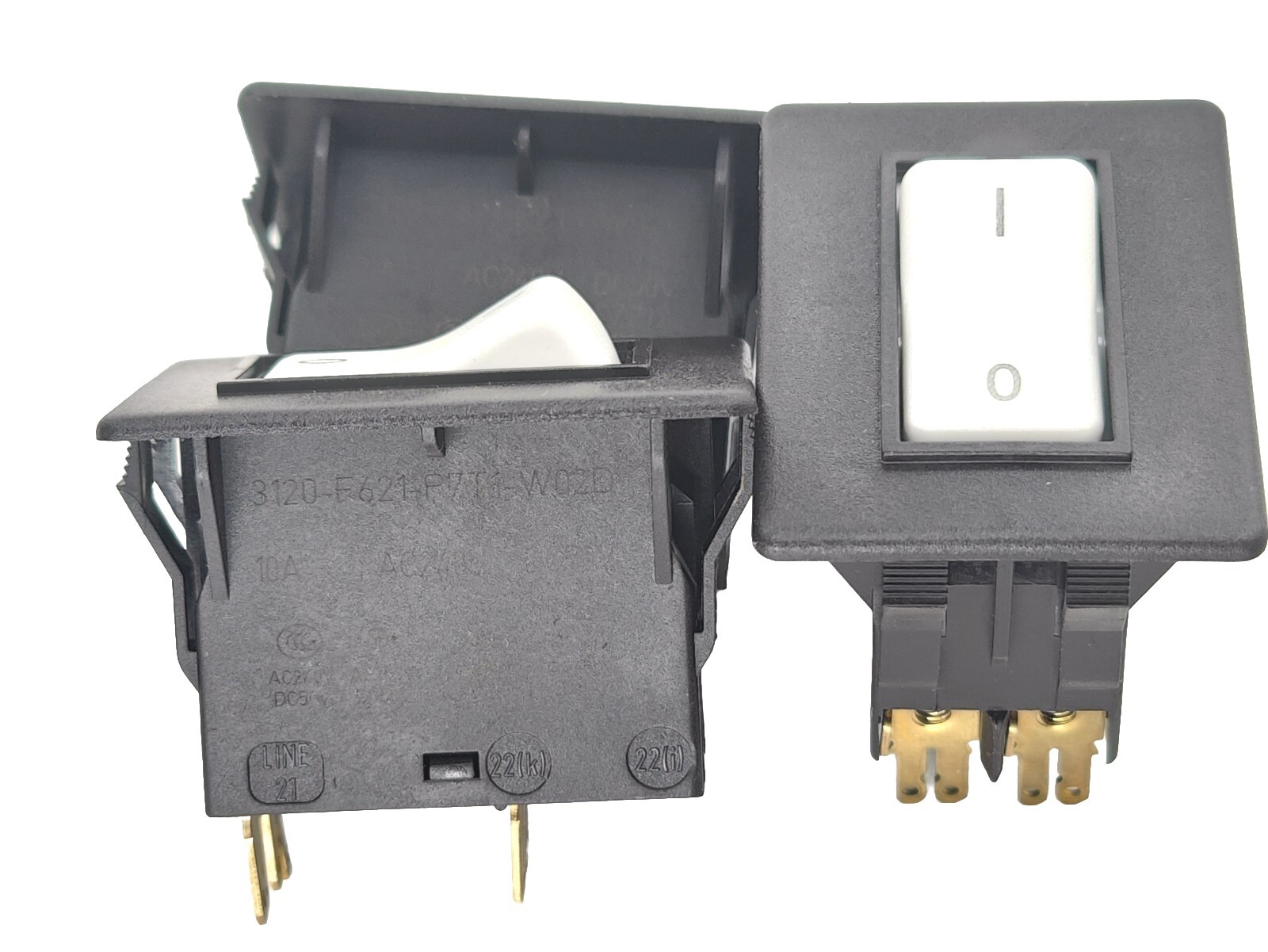 *Lot of 5* E-T-A 3120-F621-P7T1-W02D-10A Circuit Breaker Rocker White
