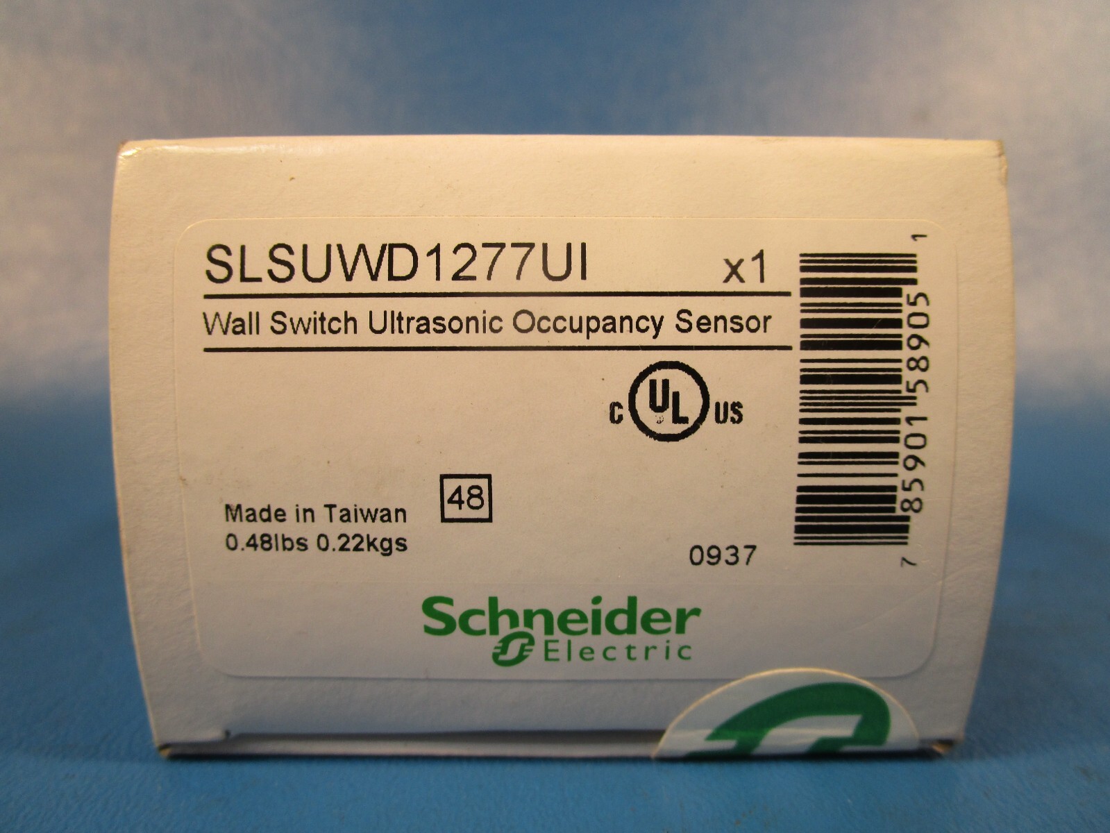 SCHNEIDER SLSUWD1277UI, WALL SWITCH, ULTRASONIC OCCUPANCY SENSOR, Ivory Color