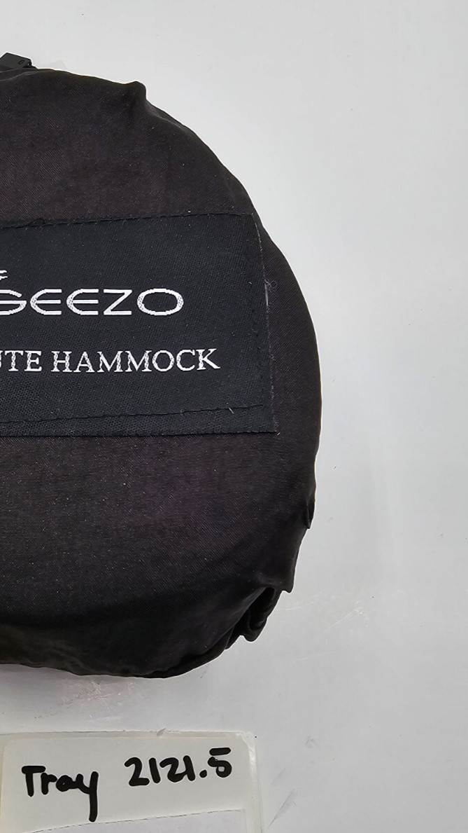 Geezo Hammock Strap Loops Non-Stretch Polyester Hammock Black/Blue up to 500lbs