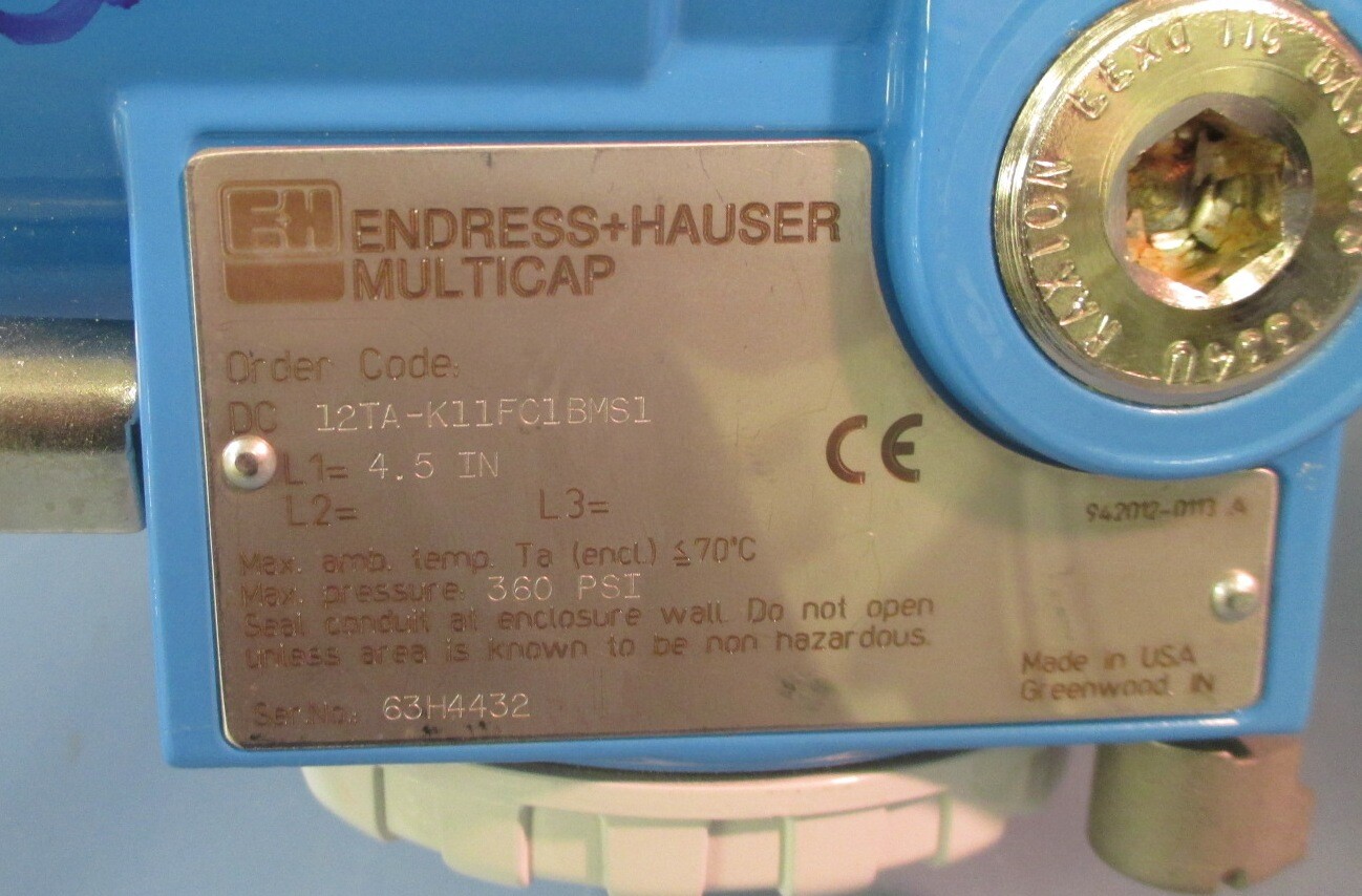 New Endress+Hauser Multicap DC12TA-K11FC1BMS1 4.5″ FEC 22