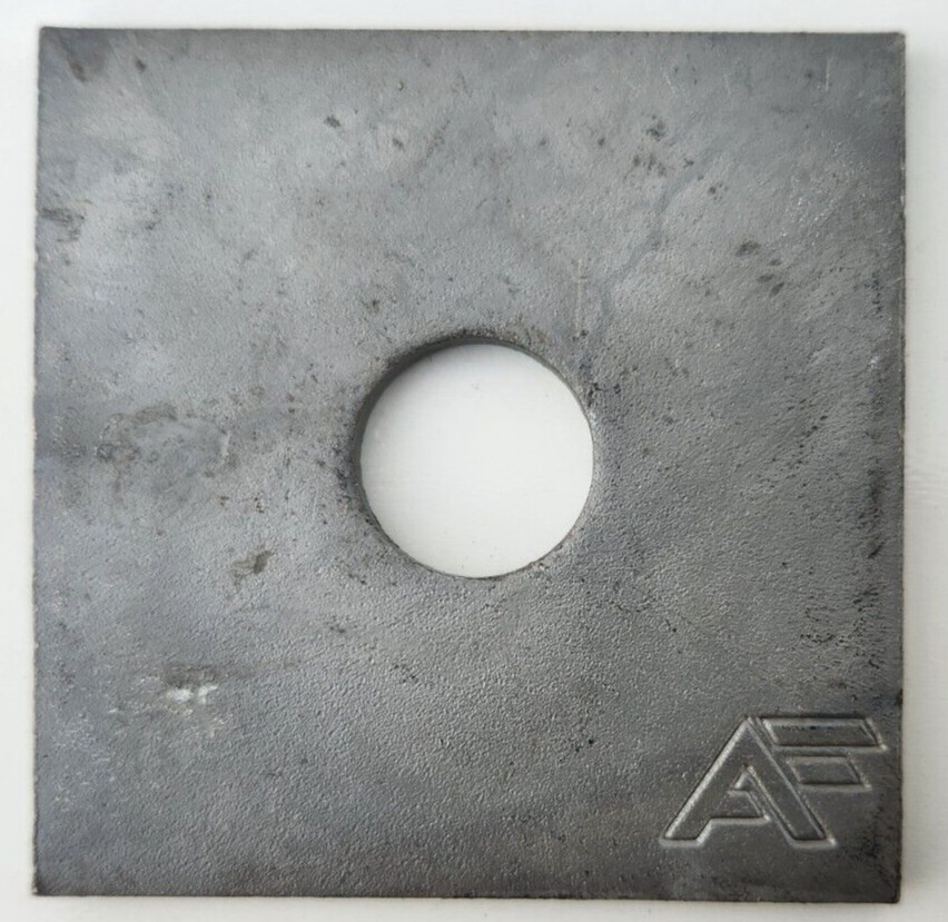 (100 Pk) ALUMA AF1078 3″ SQUARE FLAT WASHER FOR 3/4″ BOLT WITH 3 X 3 X 3/16″