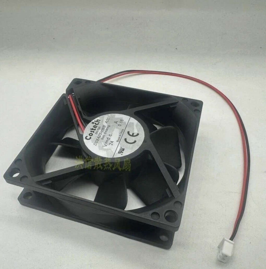 1pc Fan D08A05HWB A00 DC24V 0.16A 8025 8cm 2 wire cooling fan