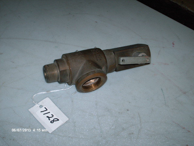 Teledyne-Farris PSV Type 1856M-PKD 1″ MNPT X 1-1/2″ FNPT Set 40 PSIG Brass (NEW)