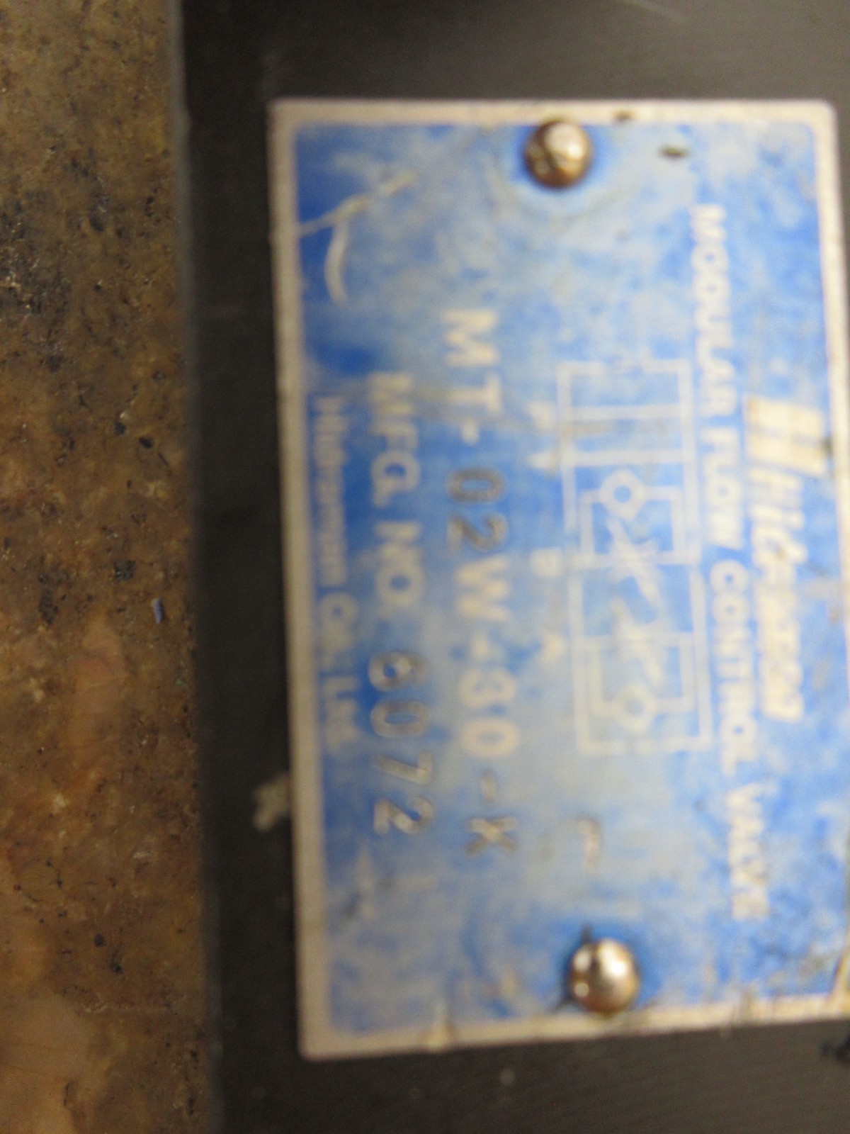 1998 HARDINGE COBRA LC-65 MT-02W-30-K MINDMAN VALVE