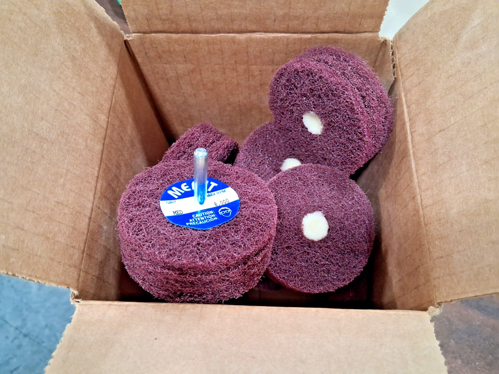 Merit Abrasives Mounted Scrubber Buffing Wheels QTY10 3″ Dia 84525385