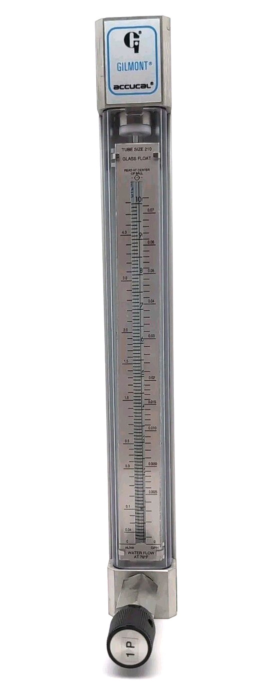 Gilmont Instruments Accucal GF-4552-1200 Direct-Reading Flow Meter Tube Size 210
