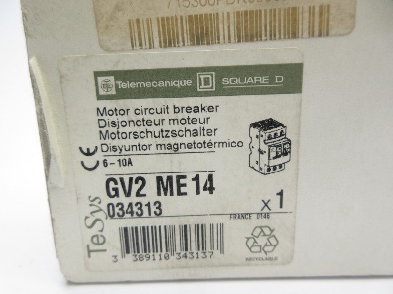 TELEMECANIQUE GV2ME14 6-10A NSMP