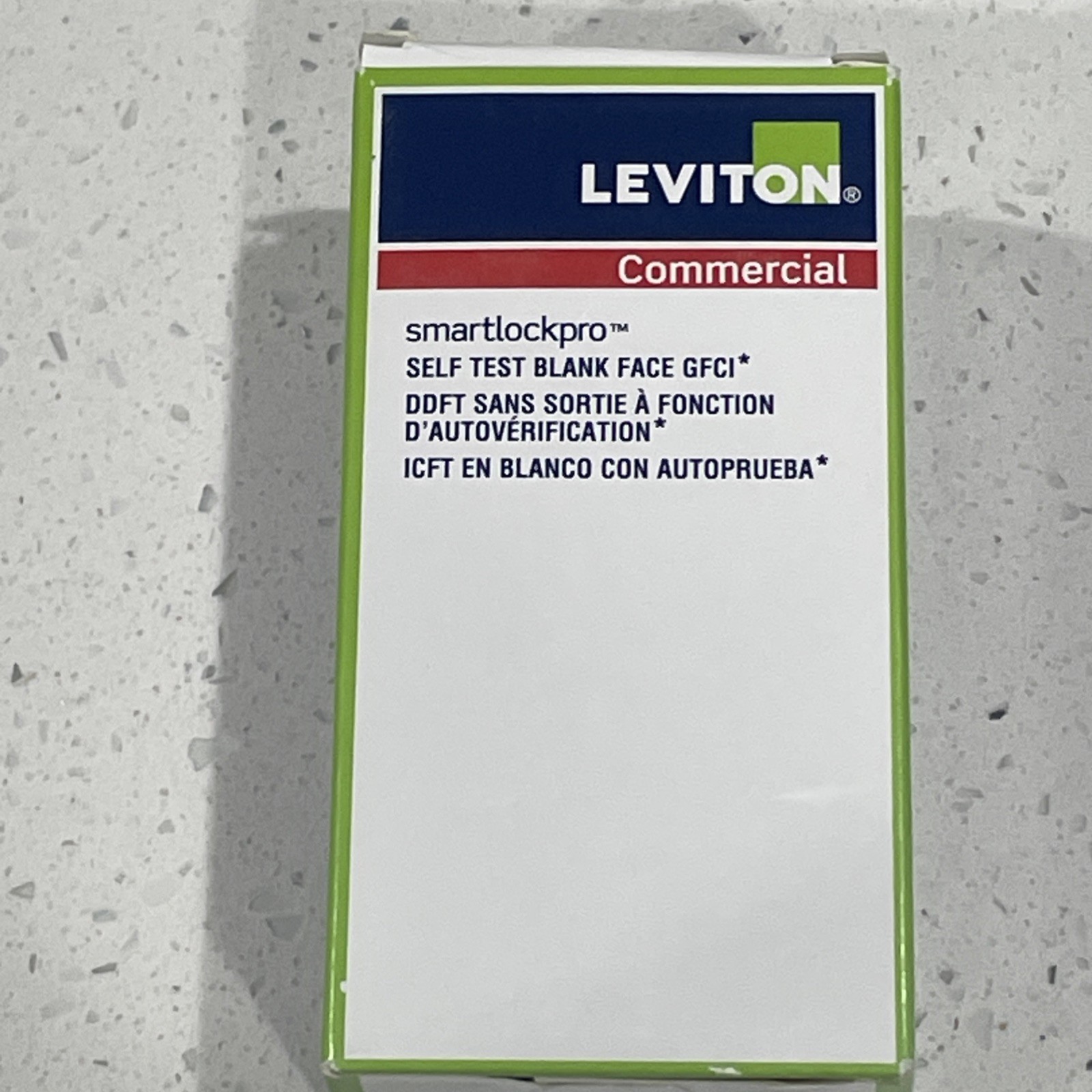 Leviton GFRBF-T Self-Test Blank Face GFCI Receptacle, 20A – 125V – Light Almond