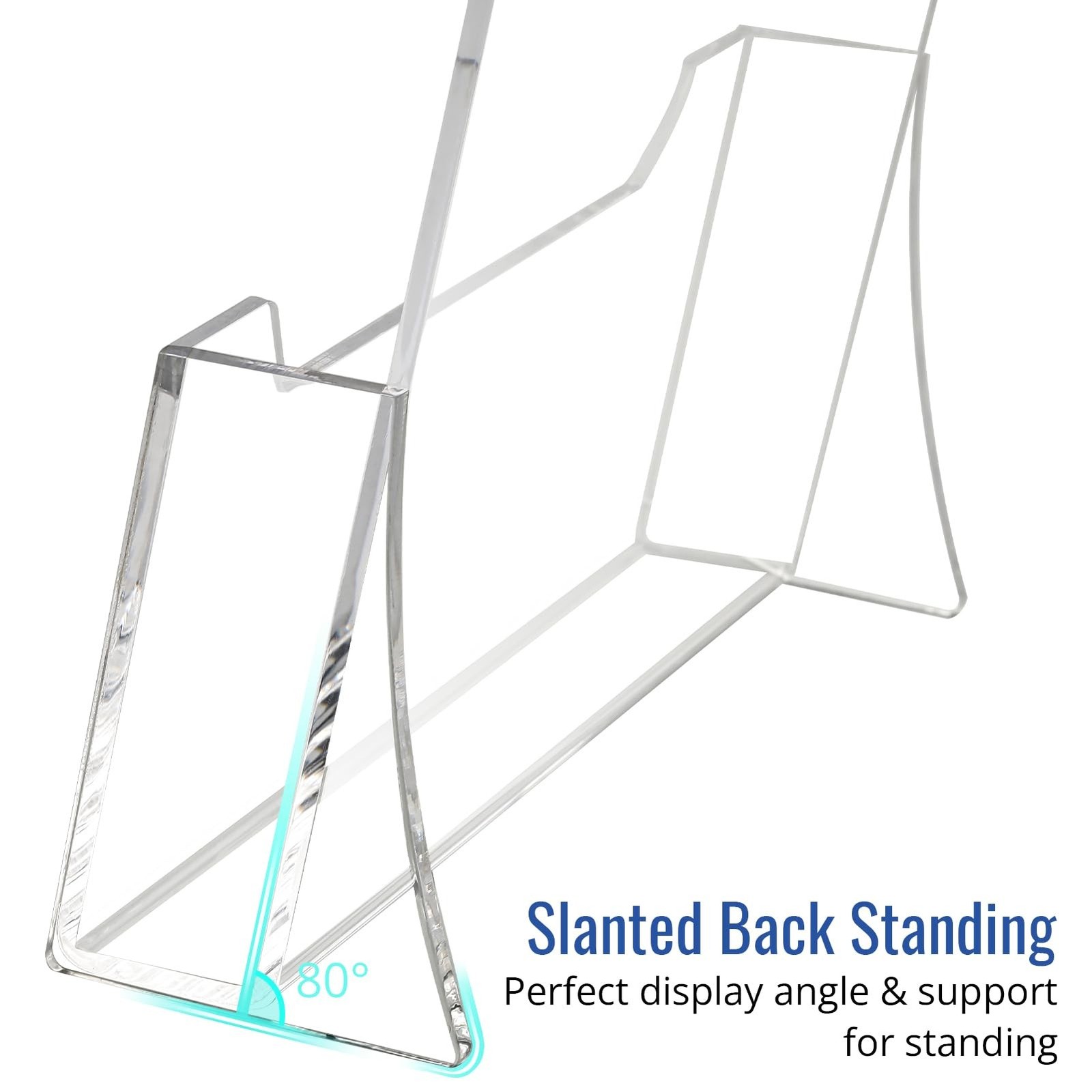 Acrylic Brochure Holder 8.5 x 11 inch 2 Pack, Clear Flyer Holder Plastic Stan…