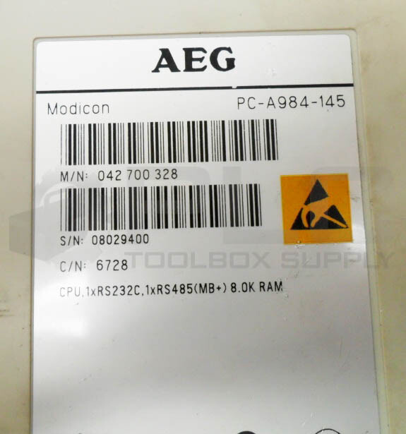 AEG MODICON PC-A984-145 PROCESSOR MODULE 042700328 *READ*