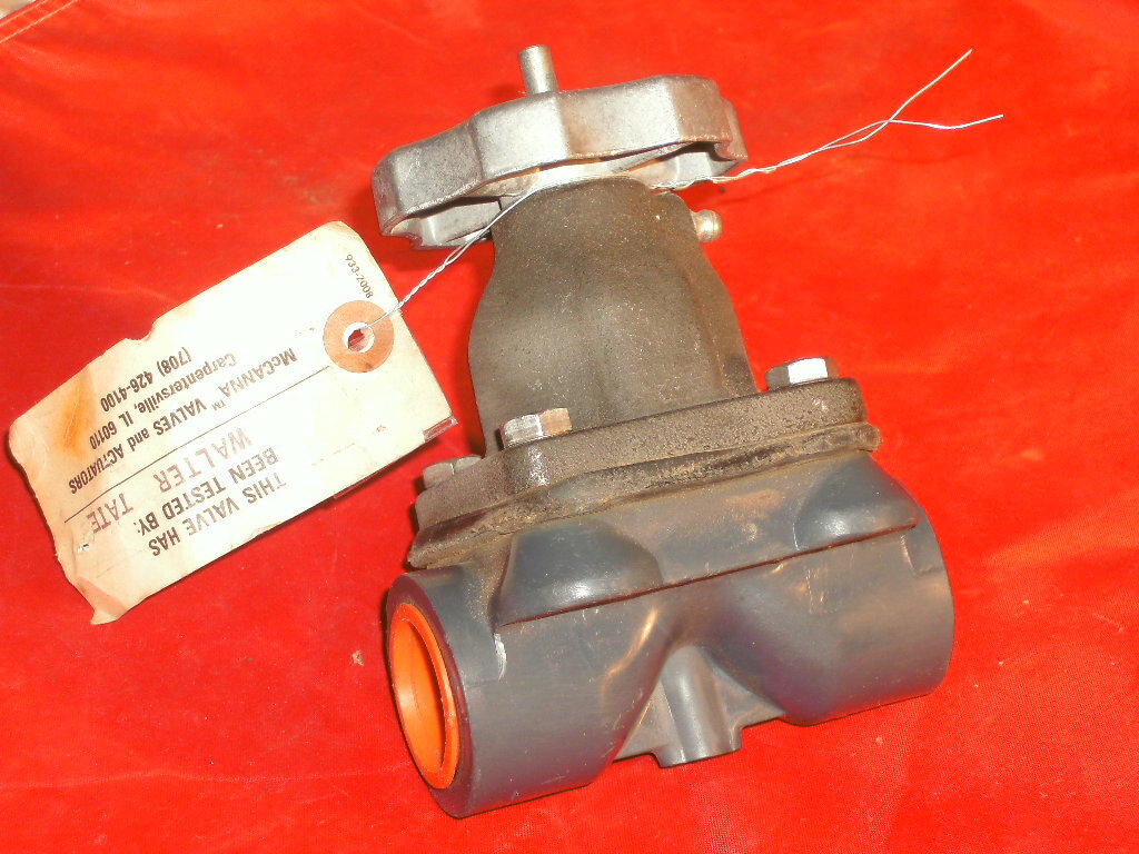 HILLS MCCANNA FIG. 6 INDICATING DIAPHRAGM VALVE 1″ NPT NEOPRENE/PVC BODY