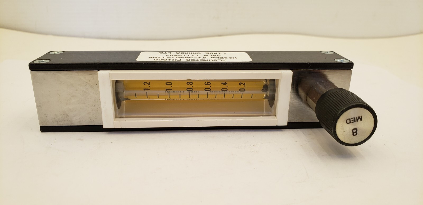 LINDE J1-A3401-J209 FLOWMETER, 0-1.3 SLPM, NNB