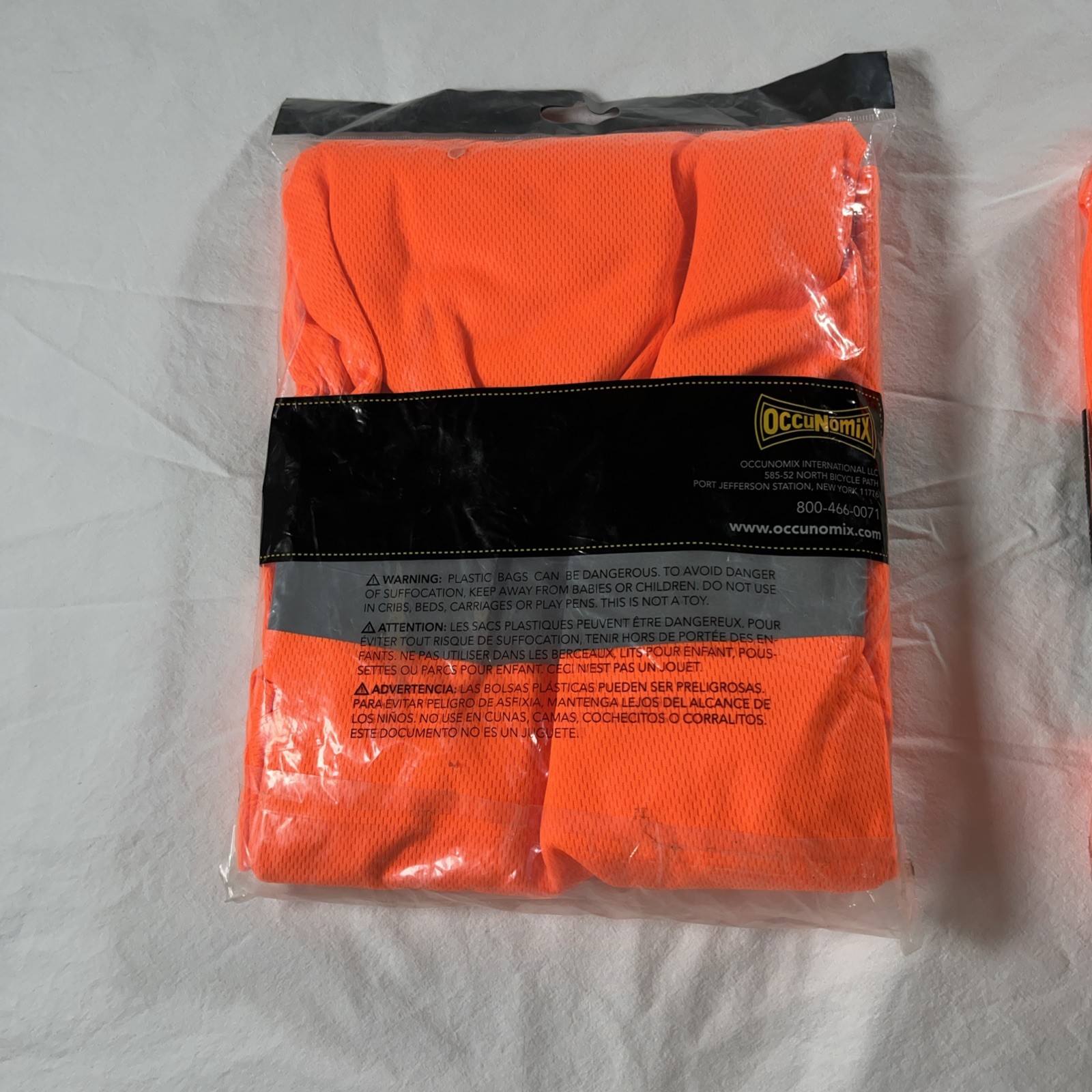 Occunomix Lux-Lst2bx-O3x Long Sleeve T-Shirt, 2, R, Polyester, Orange, 3X Newx2