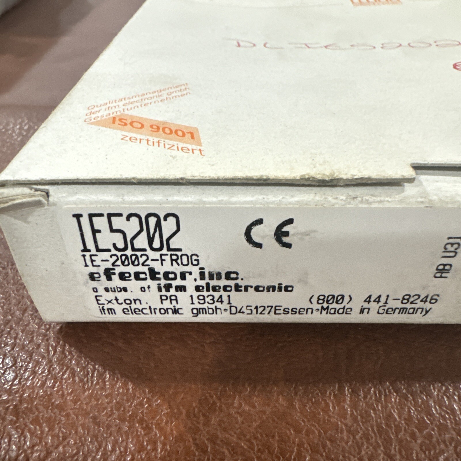 IFM EFECTOR IE-2002-FROG INDUCTIVE SENSOR IE5202, 2M CABLE LENTH #JB-G2-2