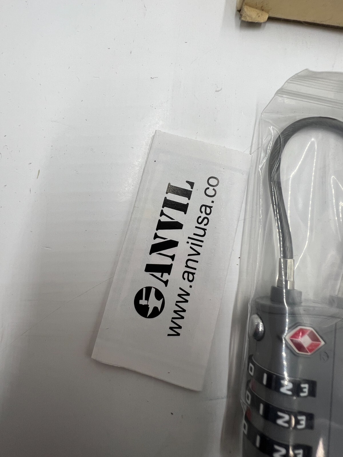 (QTY 4) Anvil 3-Digit Combination Luggage Lock C108 TSA Approved, Alloy Body
