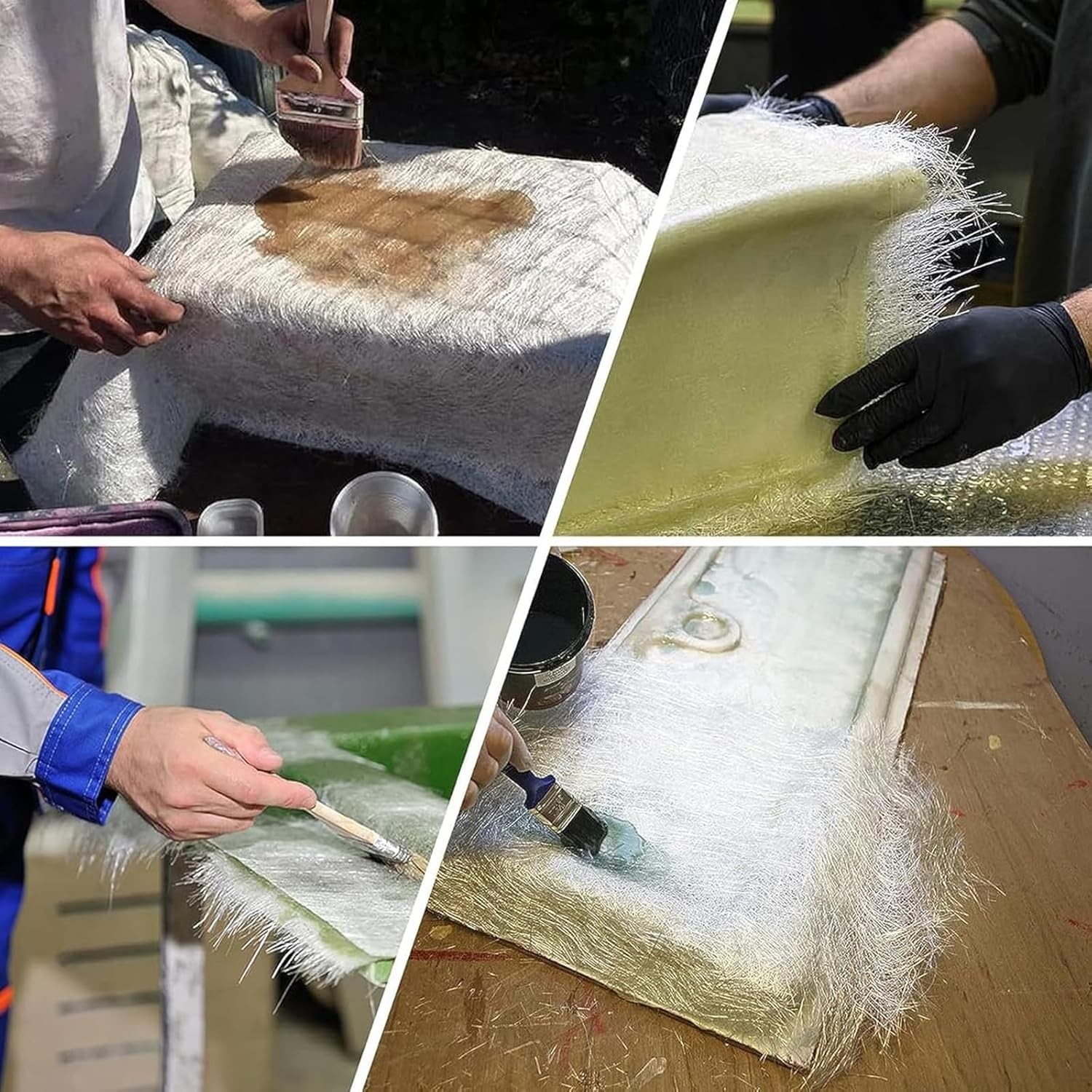 1.5oz Fiberglass Chopped Strand Mat – 4″ x 360″ Strong, 4 x 360", white