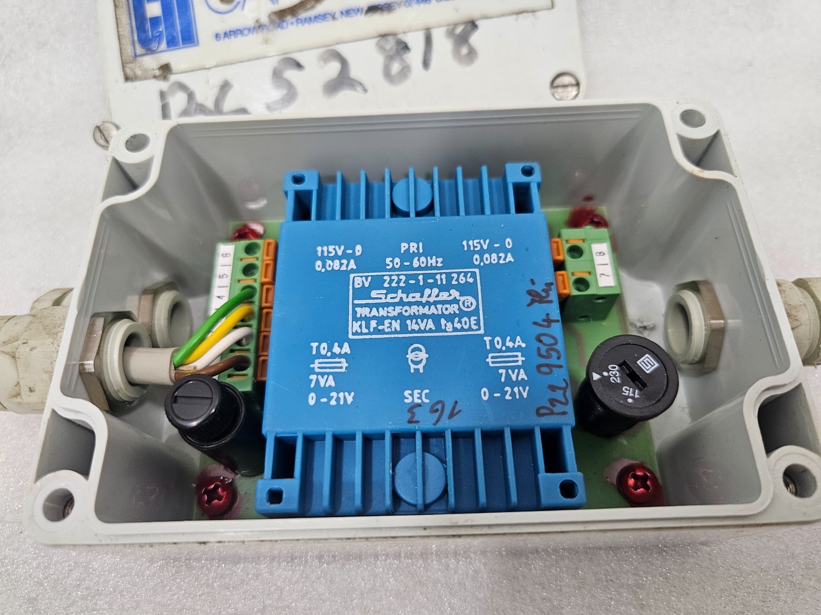 HEIMANN Optoelectronics Netztrafo T14 PPRIM 115/230V 45-65Hz SEK 24V 7VA