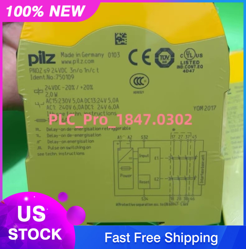 750109 1PCS Brand New pilz 750109 PNOZ S9 24VDC safety relay Fast delivery