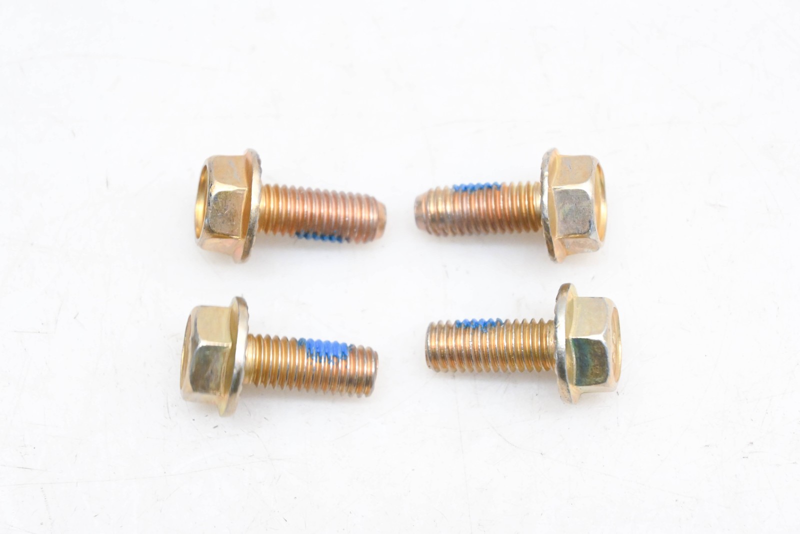 Aftermarket IQ032-10 Gold Hex Serrated Flange M8-1.25 x 20 Screws Qty 4 NOS