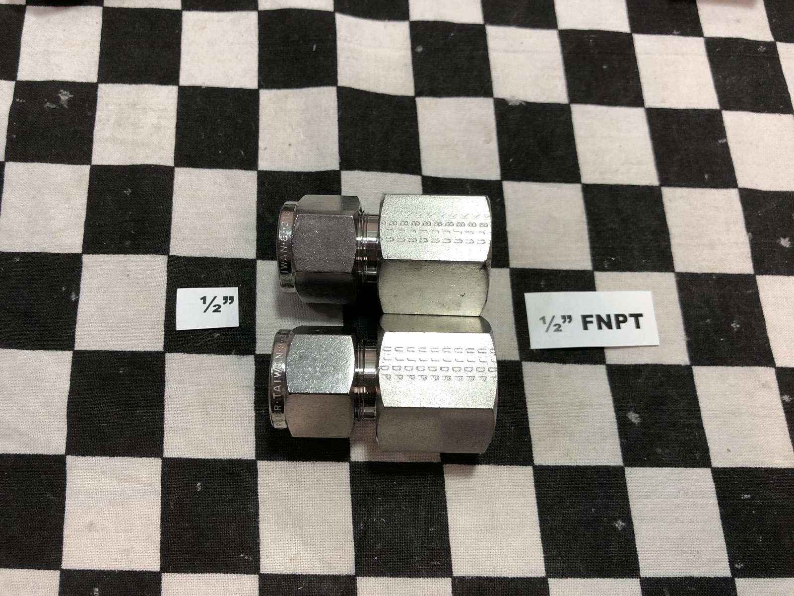 9X PARKER FEMALE ADAPTER 12FSC8N-316, 8FSC12N-316, 8FSC8N-316, 8FBC8N-316#1622C8
