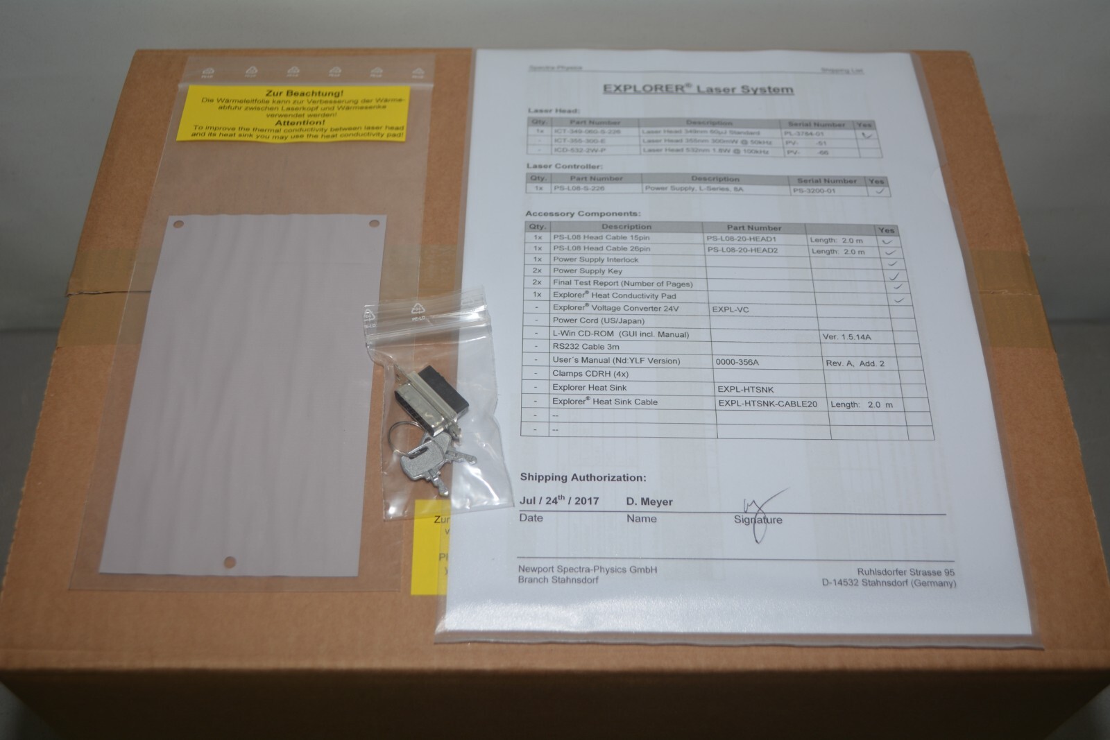 ^ Spectra-Physics / Newport Laser System (Kit) Explorer 349 P/N: 349-060