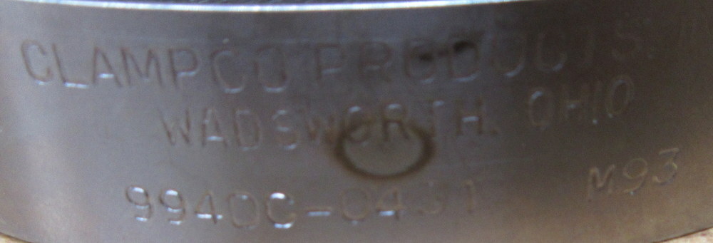 Clampco 994DC-0431 V-Band Clamp 994DC0431 W/O T Handle
