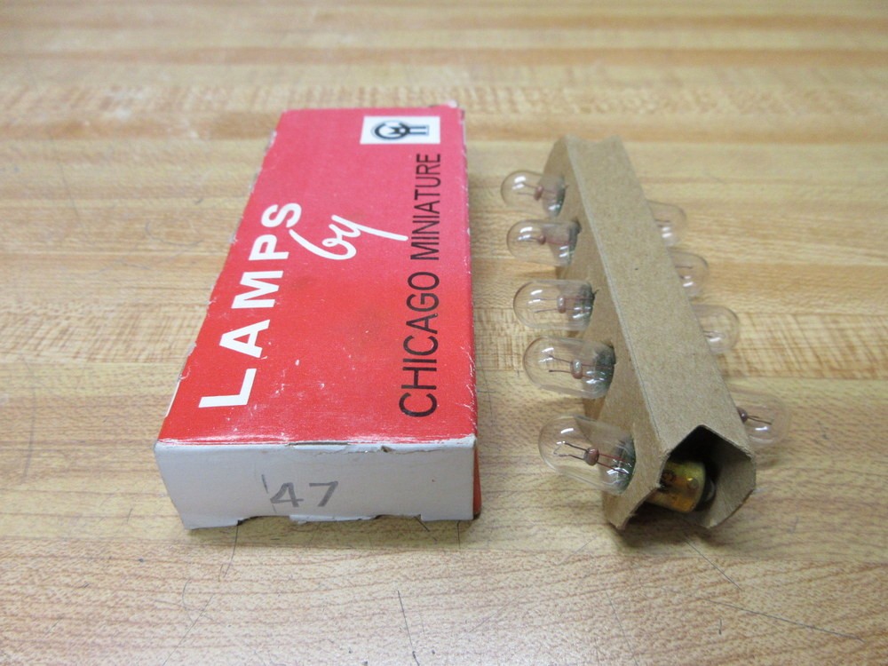 Chicago Miniature 47 Miniature Lamp Light Bulb CM47 (Pack of 9)