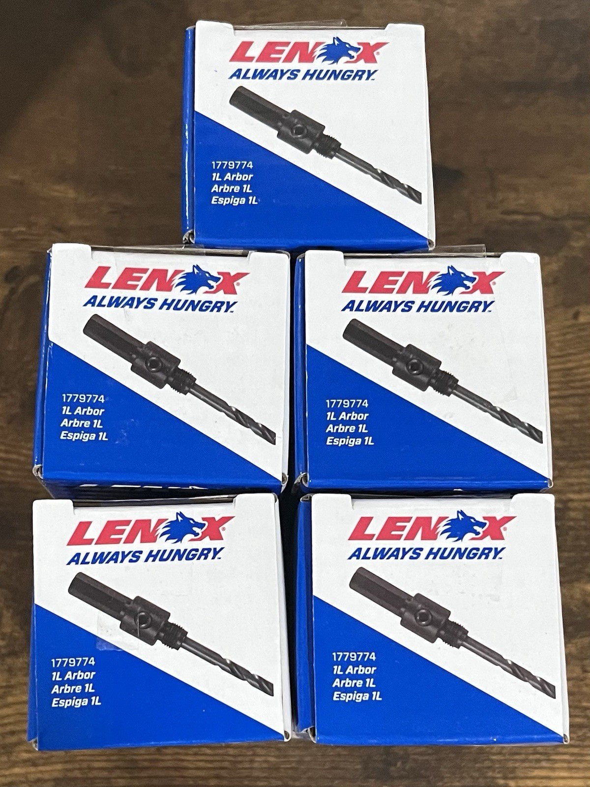 LOT OF 5 – Lenox 1779774 Tools Arbor with Pilot Drill Bit 4 1/4-Inch