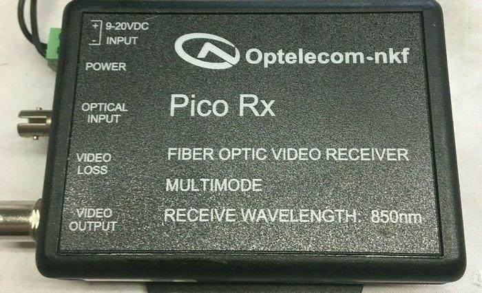 Optelecom-NKF Fiber Optic Video Receiver W Power Supply 24292-2 Working