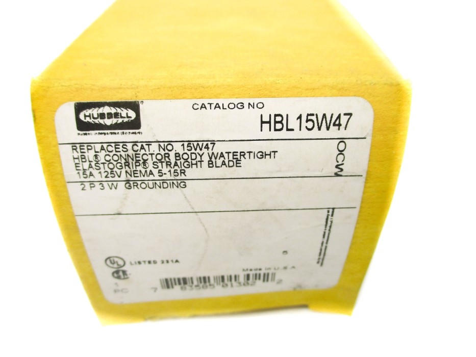 HUBBELL HBL15W47 125V 15A NSMP