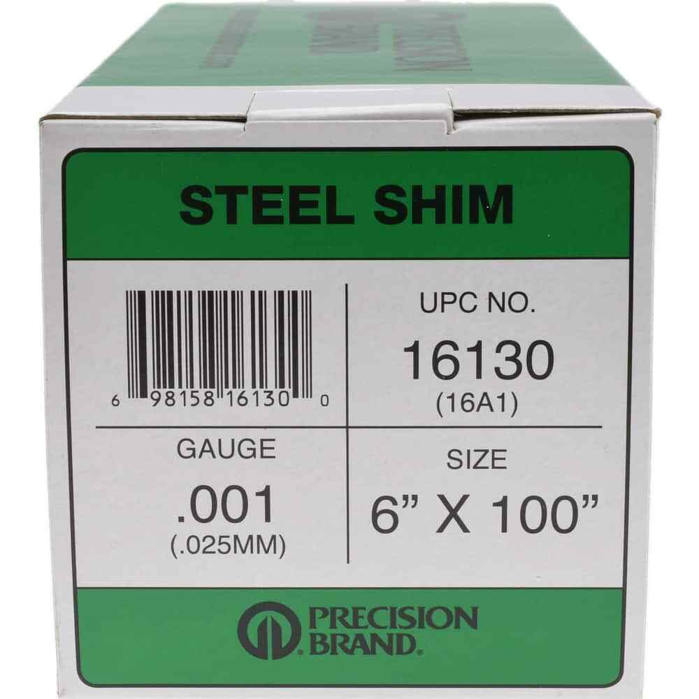 Shim Stock: 0.001” Thick, 100” Long, 6″ Wide, 1010 Low Carbon Steel