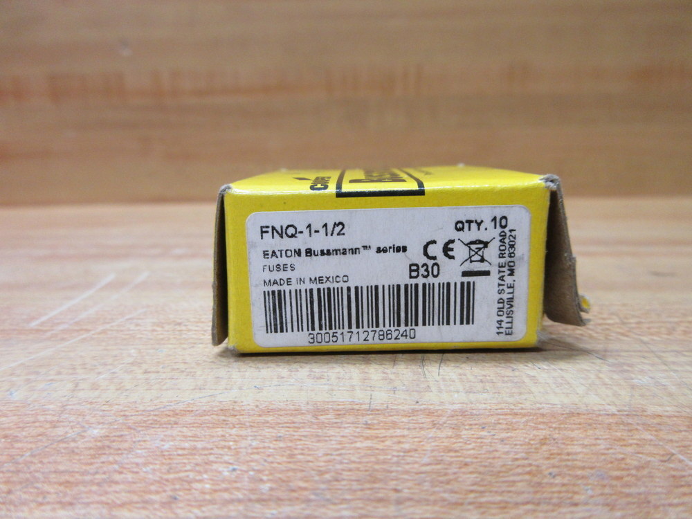 Buss FNQ-1-1/2 Bussmann Fuse Cross Ref 6F148 (Pack of 10)