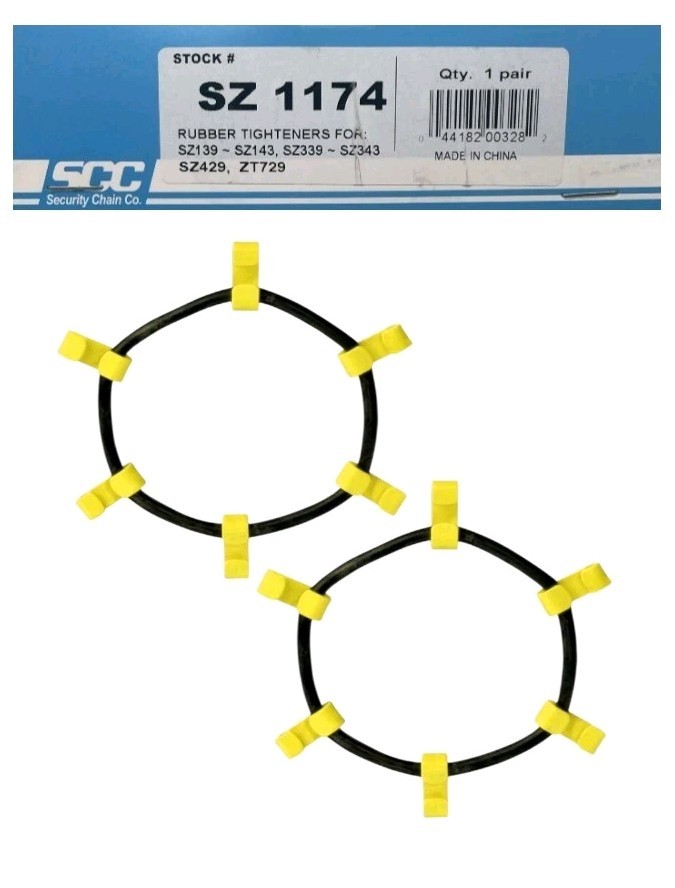 New SCC SZ1174 Tire Traction Chain Rubber Tightener -Set of 2 SZ139 SZ143 SZ339