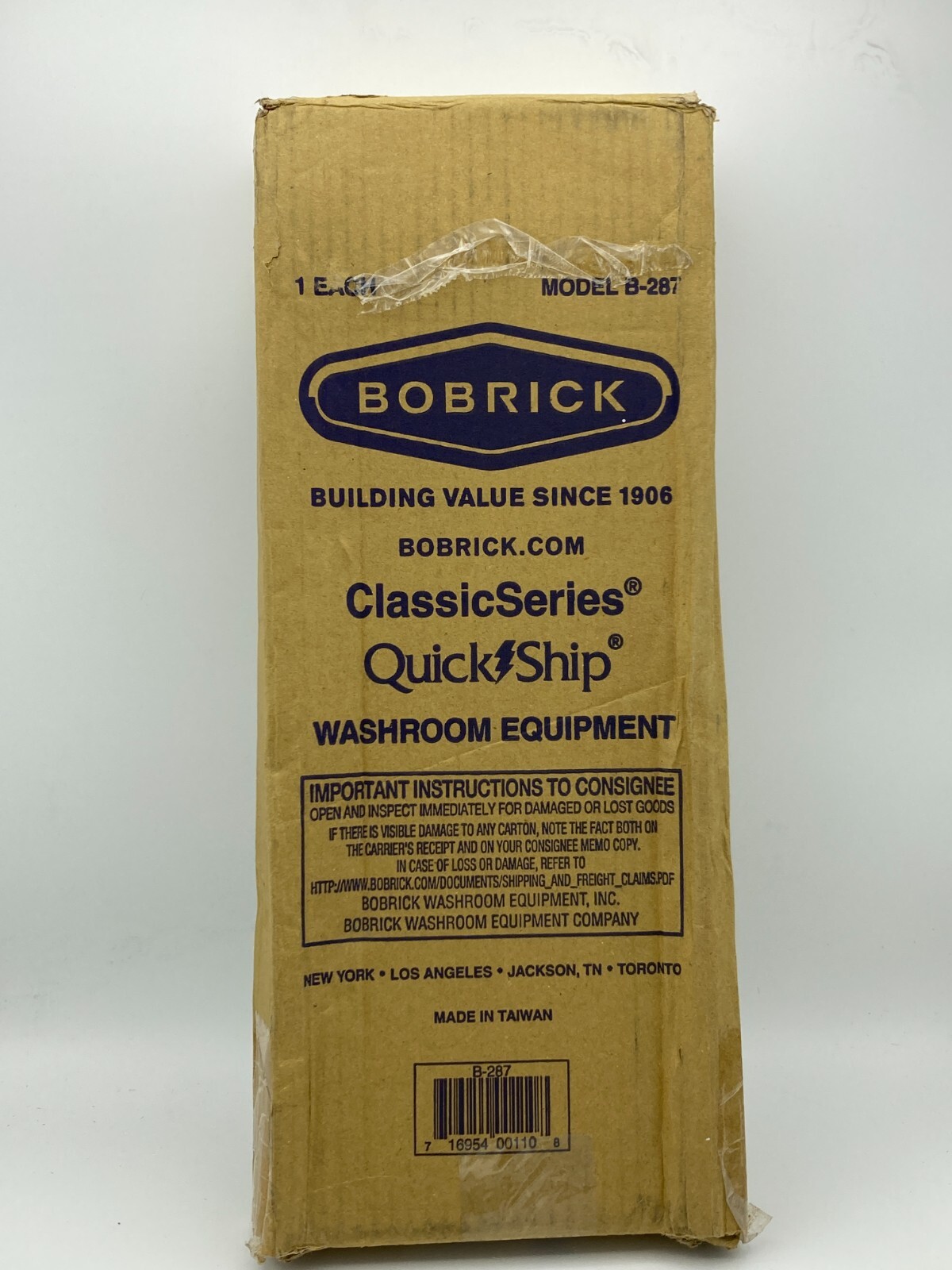 Bobrick B-287 Stainless Steel Folding Utility Bathroom Shelf
