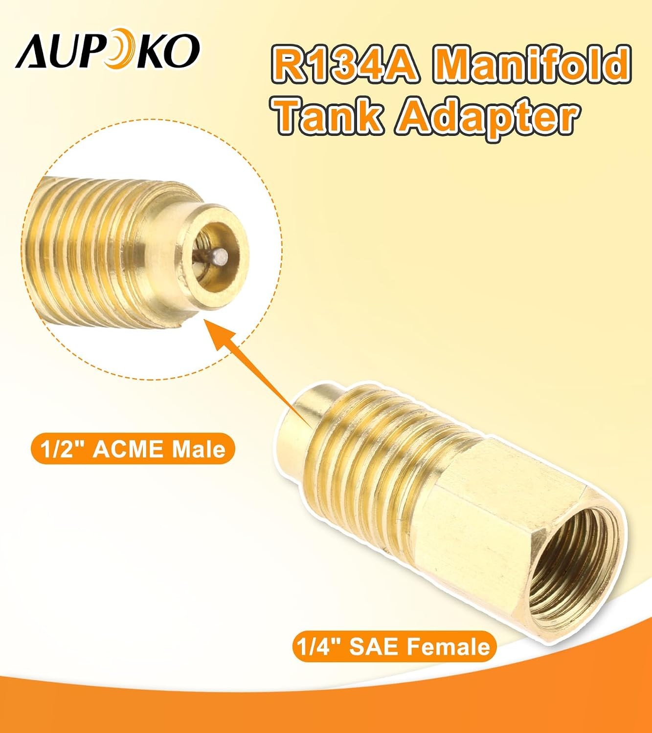 R1234YF Self-Sealing Can Tap with R134A 1/2” to 1/4” SAE Refrigerant Adapter