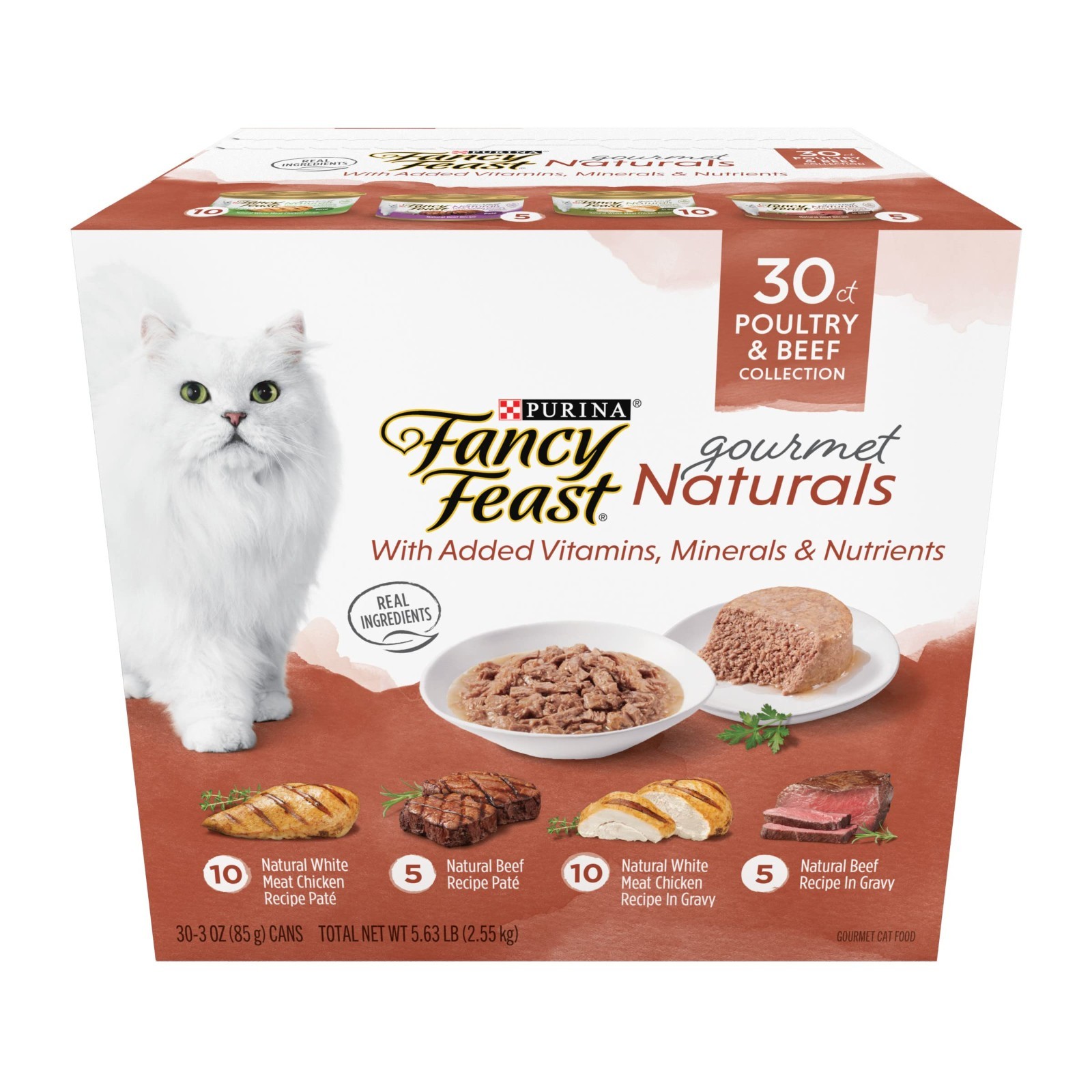 2 PACK Purina Fancy Feast Wet Cat Food Variety Pack Gourmet Naturals-(Pack of 30