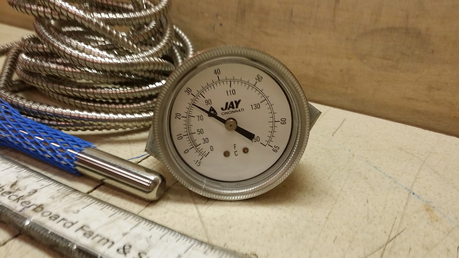 NOS Temperature Gauge Gage Capillary Tube & Bulb 25U-1-8-2-7 17′ 6685011873815