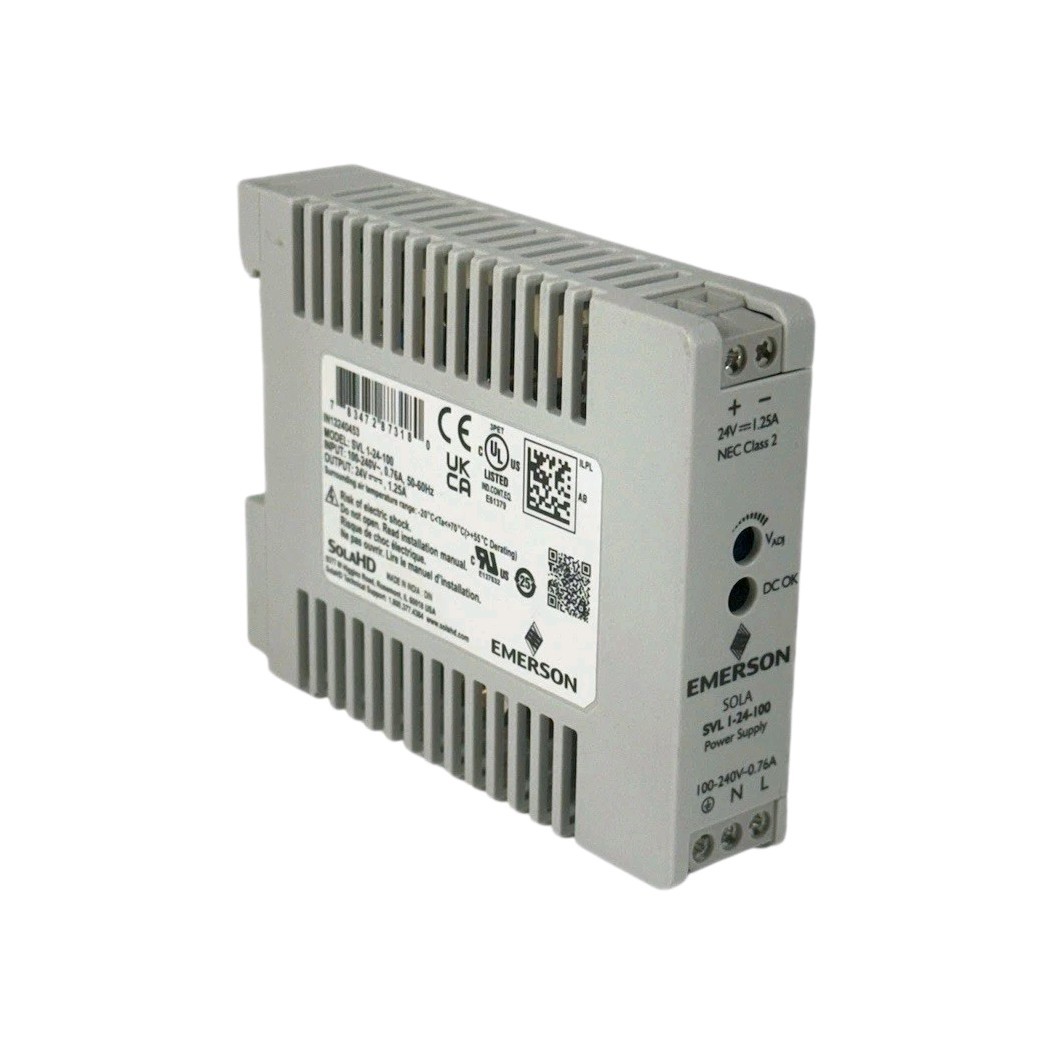 Emerson Sola HD SVL 1-24-100 Power Supply – 24V 1.25A NEC Class 2