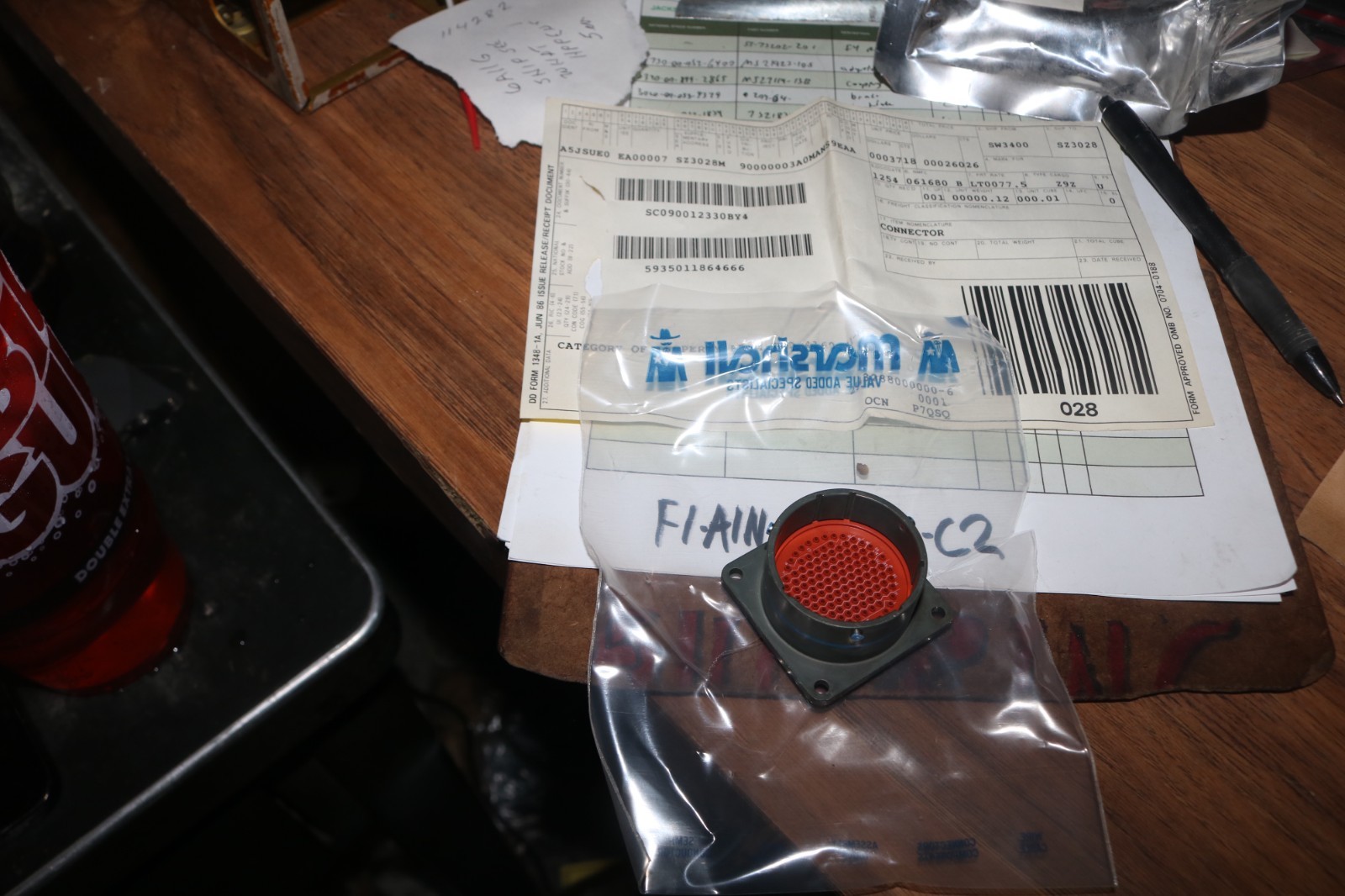 NOS USGI Electrical connector PN MS27505E25B35A 5935-01-186-4666