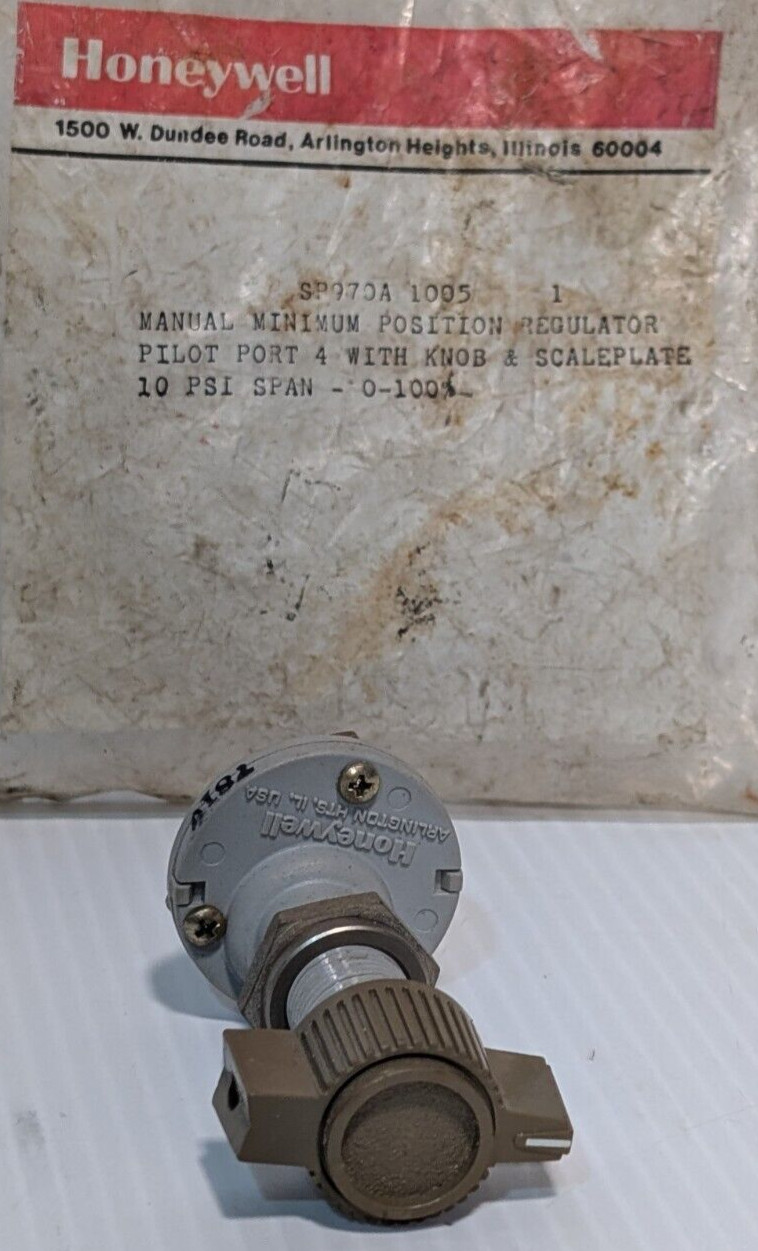 HONEYWELL SP970A-1005-1 PNEUMATIC MANUAL MINIMUM POSITION SWITCH, 10 PSI SPAN