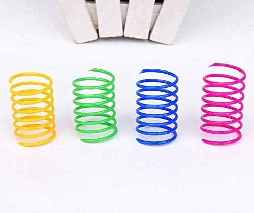 Cat Spring Toy (60 Pack), Cat Kittens Toys Plastic Coil Spiral Springs for Swatt